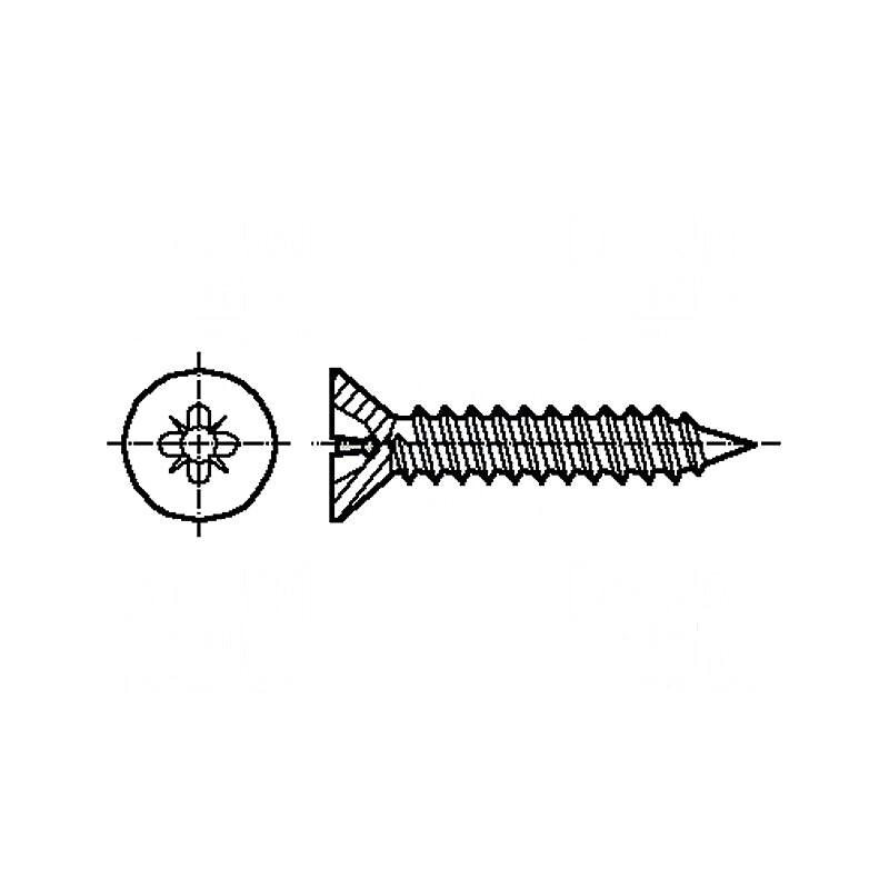 Şurub metal 4,2x45 îngropat Pozidriv PZ2 oţel călit | Electronic-mag.ro | Componente Electronice