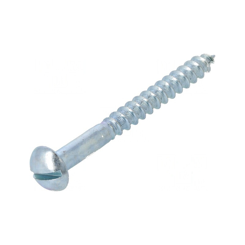 Şurub pentru lemn 4x40mm cu cap buton crestat 1mm oţel zincat DIN 96 | Electronic-mag.ro | Componente Electronice