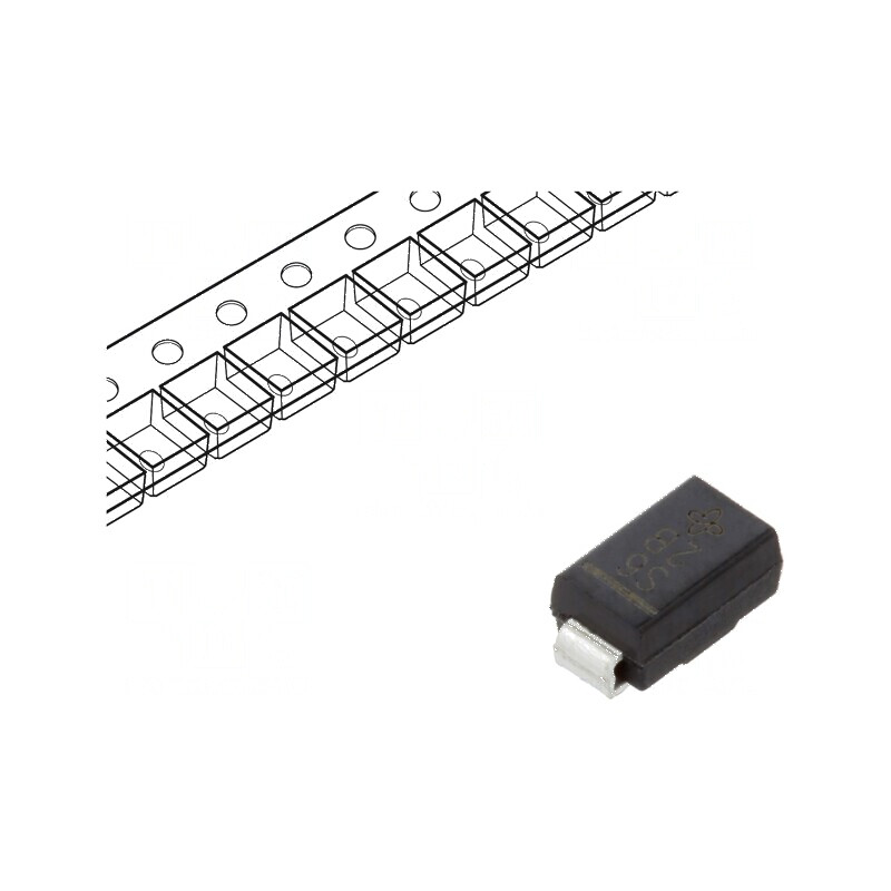 Diodă Schottky SMD 60V 1A SMA - Redresor pe rolă, bandă | Electronic-mag.ro | Componente Electronice
