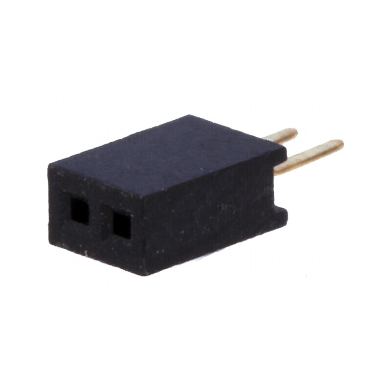 Conector şiruri pini soclu mamă 1x2 1,27mm THT | Electronic-mag.ro | Componente Electronice
