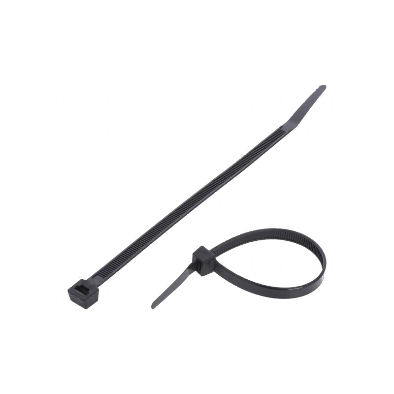Colier de strângere poliamidă 200mm 7,6mm 533N negru | Electronic-mag.ro | Componente Electronice