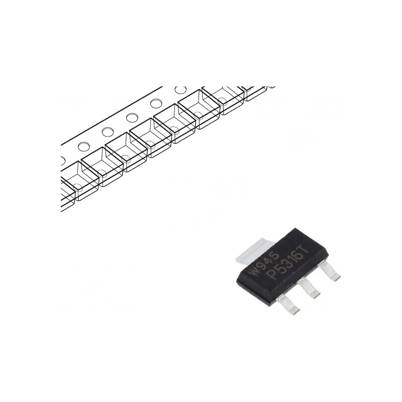 Tranzistor PNP bipolar 80V 1A SC73 SOT223 | Electronic-mag.ro | Componente Electronice