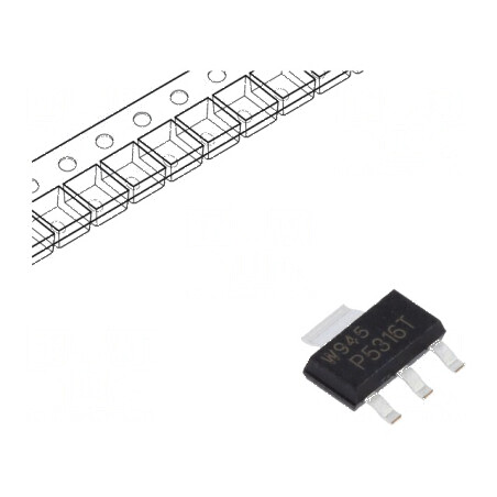 Tranzistor PNP bipolar 80V 1A SC73 SOT223 | Electronic-mag.ro | Componente Electronice