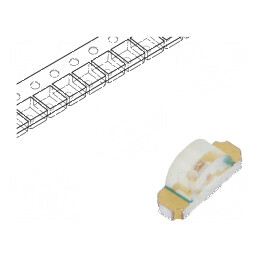 LED SMD 1204 portocalie 3,2x1x1,5mm 130° 20mA 65mW | Electronic-mag.ro | Componente Electronice