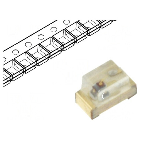 LED SMD 0603 verde 10-40mcd 1,6x0,8x1,1mm 120° 20mA 570nm | Electronic-mag.ro | Componente Electronice