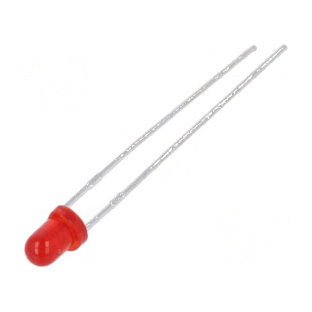LED 3mm roșie 12-25mcd 60° convex | Electronic-mag.ro | Componente Electronice