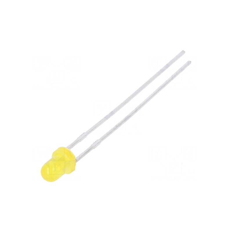 LED 3mm galben 8-15mcd 60° convex | Electronic-mag.ro | Componente Electronice