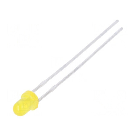 LED 3mm galben 8-15mcd 60° convex | Electronic-mag.ro | Componente Electronice