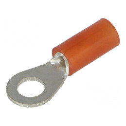 Vârf inelar M4 Ø 4,3mm pentru cablu izolat 0,5÷1,5mm² crimpat | Electronic-mag.ro | Componente Electronice