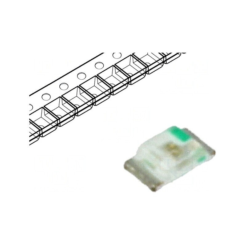 LED SMD 0603 Verde 100-200mcd 1,6x0,8x0,4mm 130° 20mA 95mW | Electronic-mag.ro | Componente Electronice