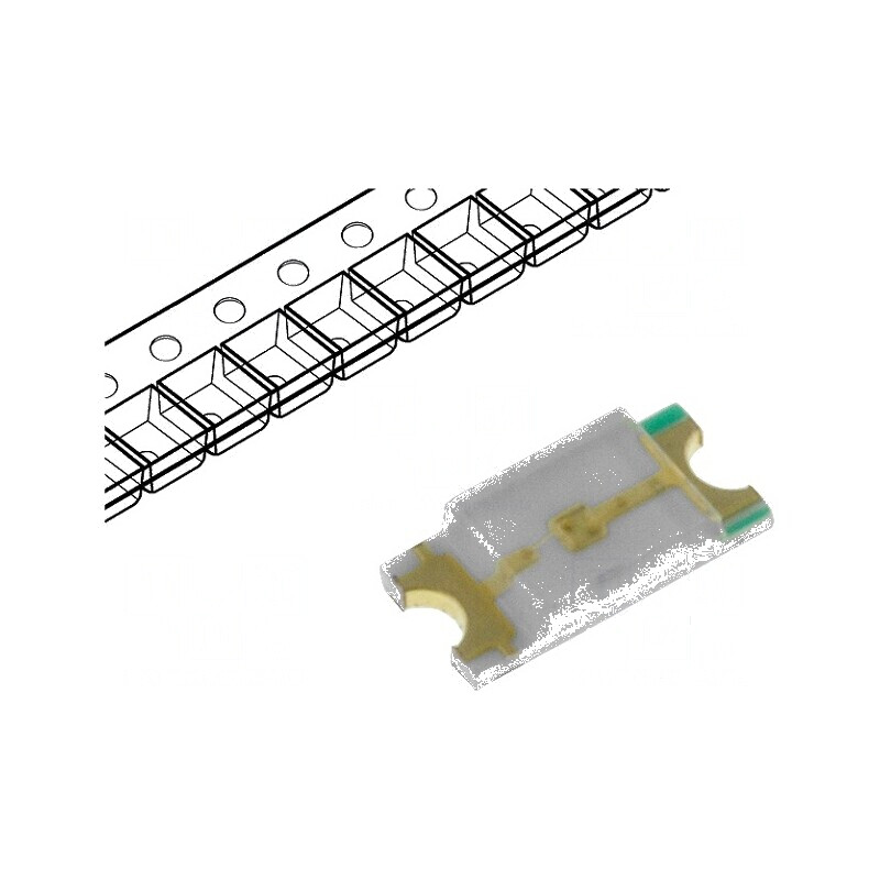 LED SMD 1206 Verde 600-800mcd 3,2x1,6x0,68mm 120° 20mA | Electronic-mag.ro | Componente Electronice