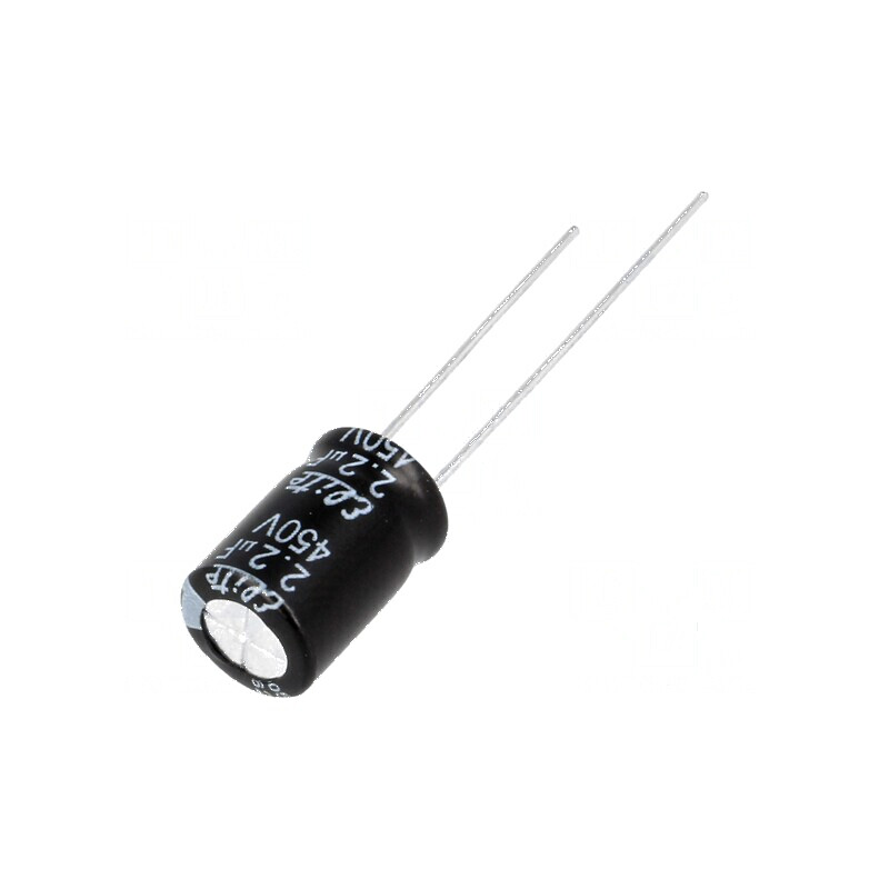 Condensator electrolitic THT 2,2uF 450VDC Ø8x11,5mm ±20% | Electronic-mag.ro | Componente Electronice