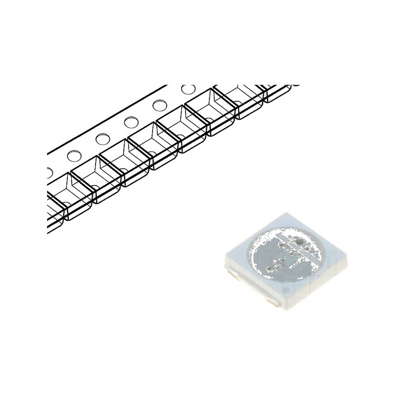 LED SMD 3030 albastru 6,3-8lm 3x3mm 120° 150mA | Electronic-mag.ro | Componente Electronice