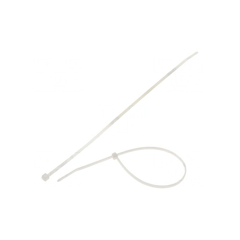 Colier de strângere poliamidă 80N 205mm x 2,5mm natural | Electronic-mag.ro | Componente Electronice