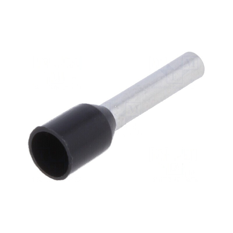 Vârf tub de capăt izolată cupru 1,5mm2 10mm cositorit negru | Electronic-mag.ro | Componente Electronice