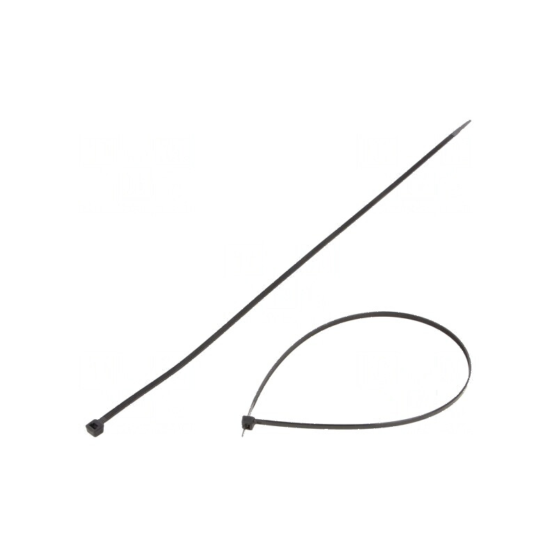 Colier de strângere poliamidă 80N, 430mm x 4,8mm, negru | Electronic-mag.ro | Componente Electronice