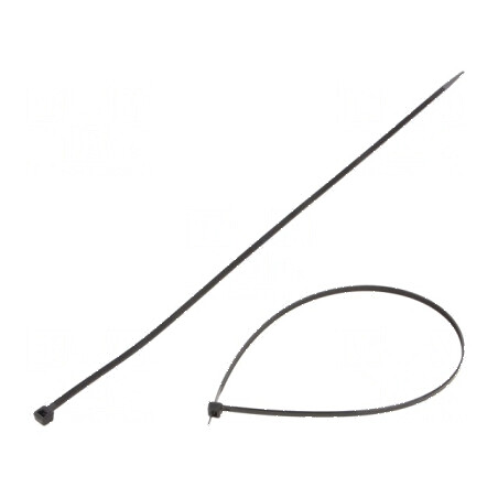 Colier de strângere poliamidă 80N, 430mm x 4,8mm, negru | Electronic-mag.ro | Componente Electronice