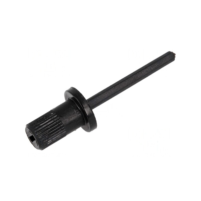 Buton rotativ negru 12/21mm pentru ax | Electronic-mag.ro | Componente Electronice