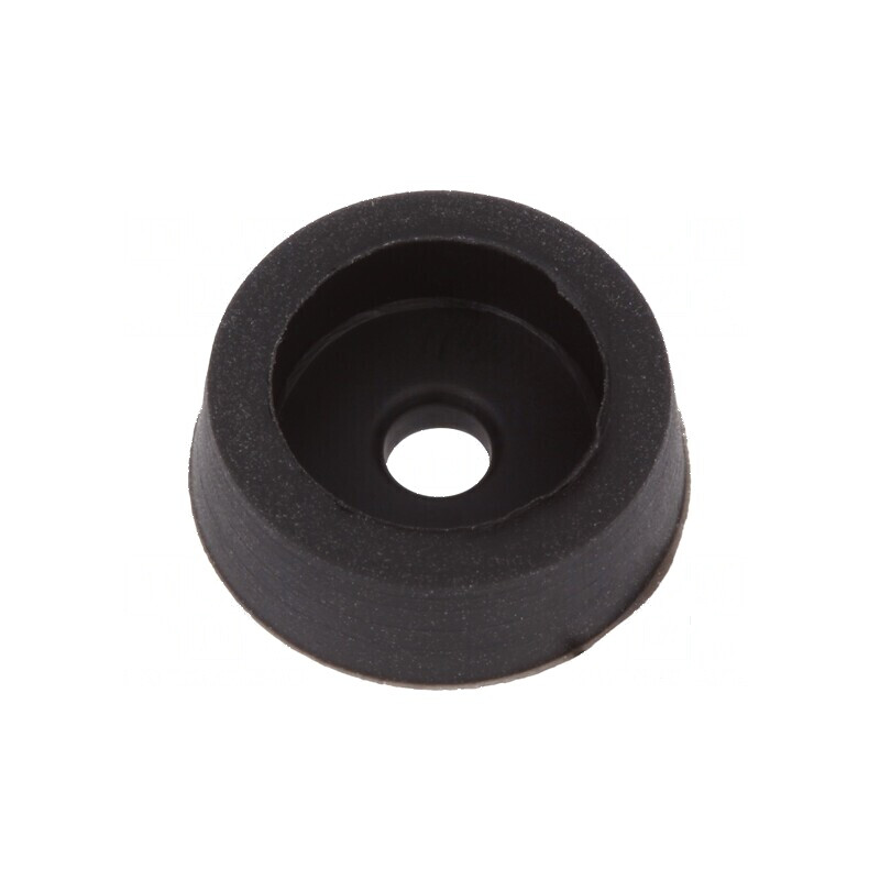 Picioruş negru ABS H: 5mm Dimensiune Ø14mm Øorif.mont: 2,9mm | Electronic-mag.ro | Componente Electronice