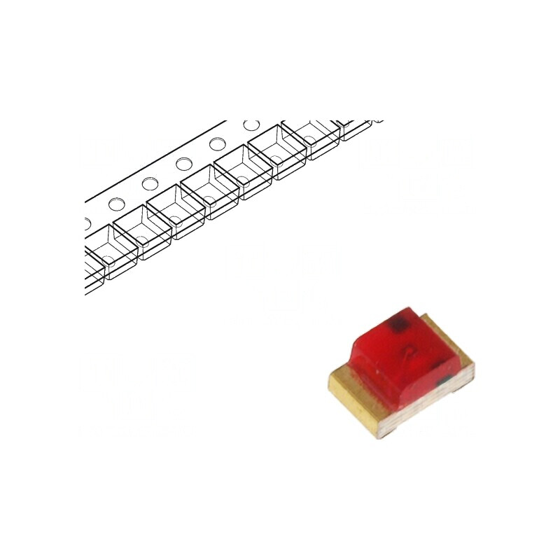 LED SMD 0805 roșie 5-12mcd 120° 20mA 625nm | Electronic-mag.ro | Componente Electronice