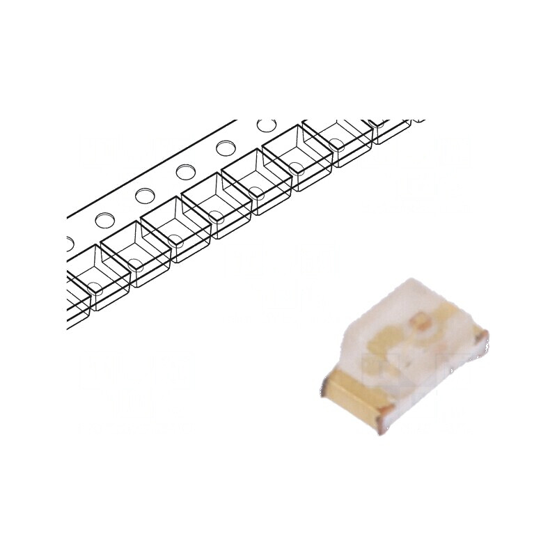 LED SMD 0603 verde 5-15mcd 1,6x0,8x0,75mm 150° 20mA 568nm | Electronic-mag.ro | Componente Electronice