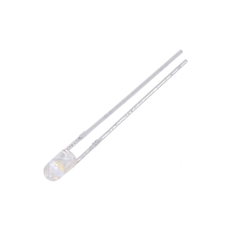 LED 3mm alb neutru 5000-8500mcd 30° convex | Electronic-mag.ro | Componente Electronice