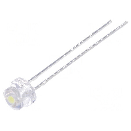 LED 4,8mm alb rece 1300÷2200mcd 100° convex | Electronic-mag.ro | Componente Electronice