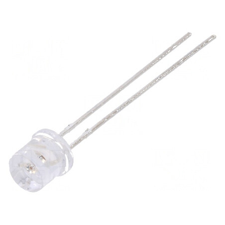 LED 5mm roșie 270-460mcd 110° plat, nr. term: 2 | Electronic-mag.ro | Componente Electronice