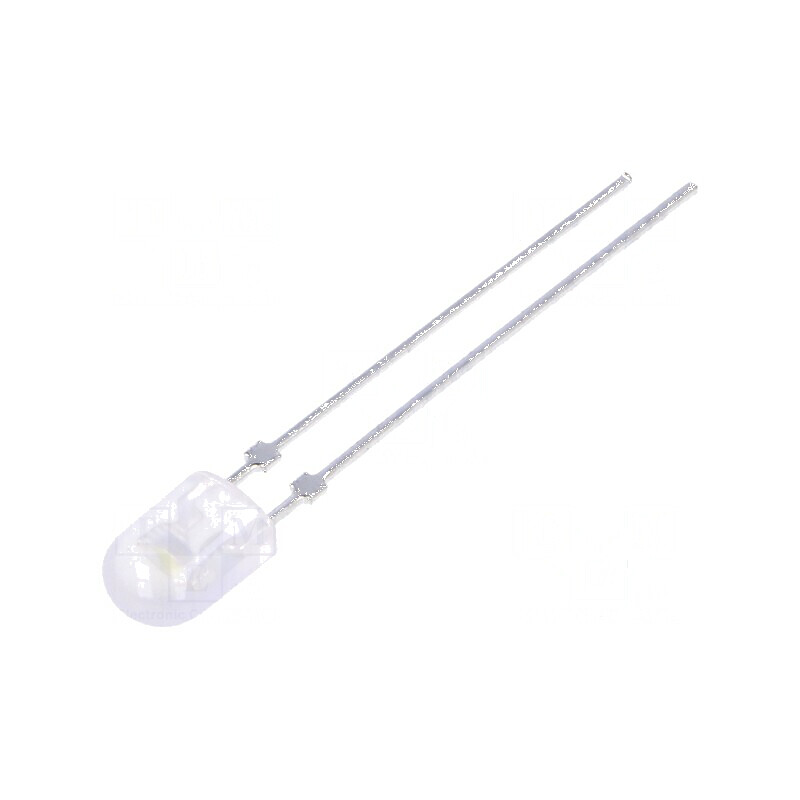 LED oval alb rece 5,2x3,8mm 2200÷3800mcd 110/40° fără colier | Electronic-mag.ro | Componente Electronice