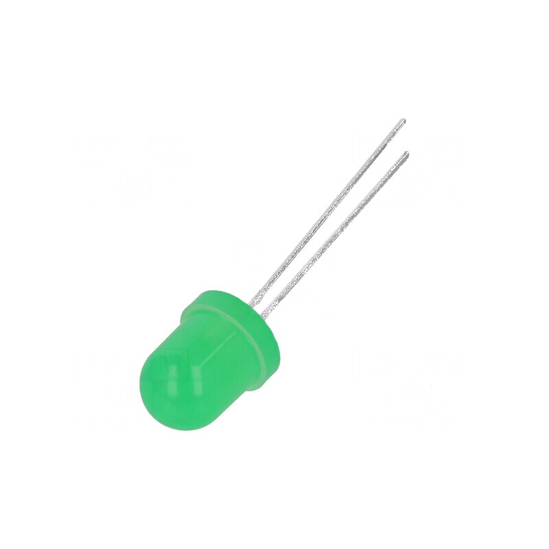 LED 8mm galben-verde 5÷10mcd 120° convex | Electronic-mag.ro | Componente Electronice