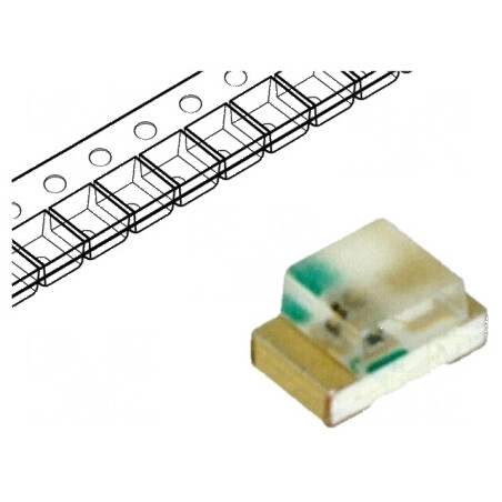 LED SMD 0805 Albastru 28-180mcd 2x1,25x1,1mm 130° 2,8-3,8V | Electronic-mag.ro | Componente Electronice