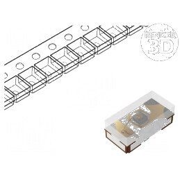 LED SMD 0402 roșie 18-54mcd 1x0,5x0,35mm 130° 2-2,4V 20mA | Electronic-mag.ro | Componente Electronice