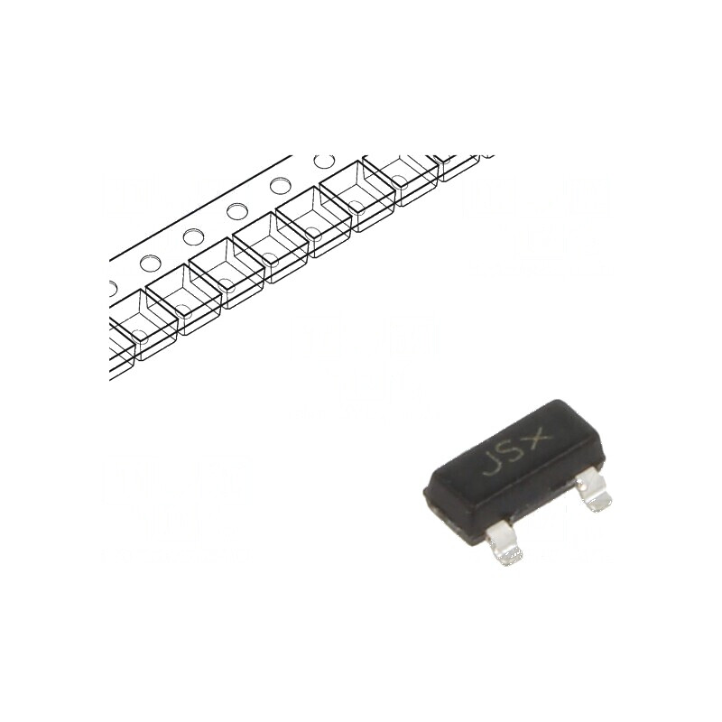 Diodă SMD 250V 200mA 50ns SOT23 Ufmax 1,25V 385mW | Electronic-mag.ro | Componente Electronice