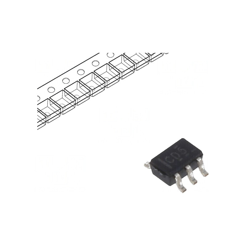 IC digital NOT CMOS SMD SC70-5 1,65÷5,5VDC -40÷125°C | Electronic-mag.ro | Componente Electronice