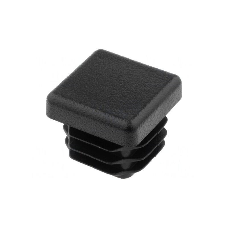 Obturator negru pentru profil Corp H: 16,5mm LDPE L: 20mm | Electronic-mag.ro | Componente Electronice