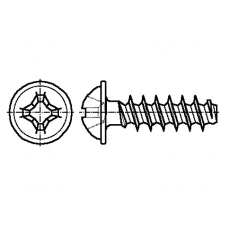 Şurub pentru plastic 3x10 mm cu cap buton Phillips PH2 din oţel zincat | Electronic-mag.ro | Componente Electronice