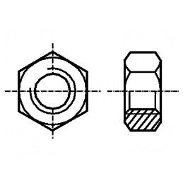 Piuliță hexagonală din oțel cu acoperire zincată BN 139 DIN 934 | Electronic-mag.ro | Componente Electronice