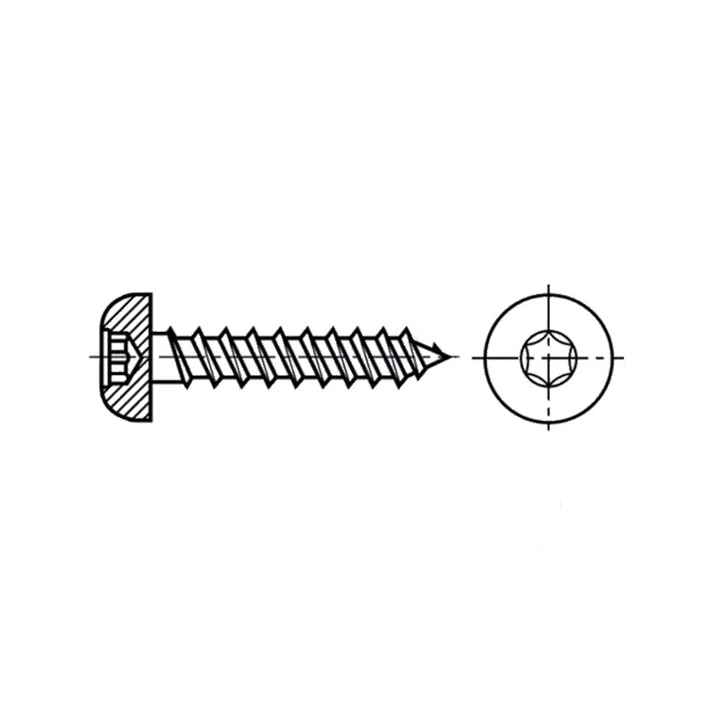 Şurub lemn 4x30 Torx TX20 cap rotund oţel călit | Electronic-mag.ro | Componente Electronice