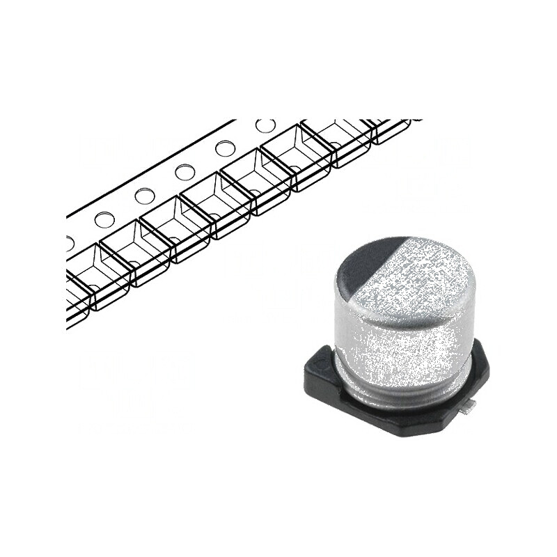 Condensator electrolitic low ESR SMD 100uF 6.3V 6.3x5.8mm | Electronic-mag.ro | Componente Electronice Condensator electrolitic low ESR SMD 100uF 6.3V 6.3x5.8mm | Electronic-mag.ro | Componente Electronice