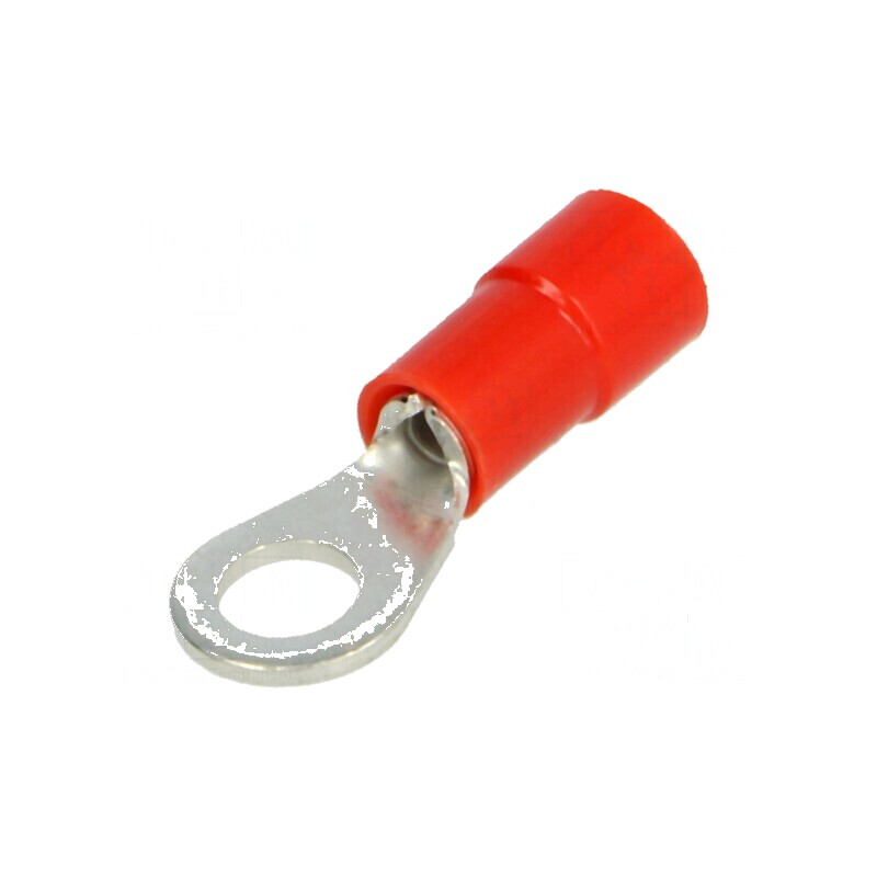 Vârf inelar M4 Ø 4,3mm pentru cablu izolată 0,25-1,5mm² crimpat | Electronic-mag.ro | Componente Electronice