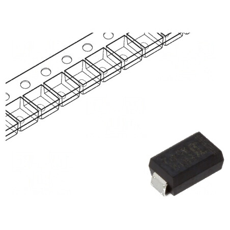 Diodă redresoare SMD 1kV 1A 75ns SMA Ufmax 1,7V Ifsm 30A | Electronic-mag.ro | Componente Electronice