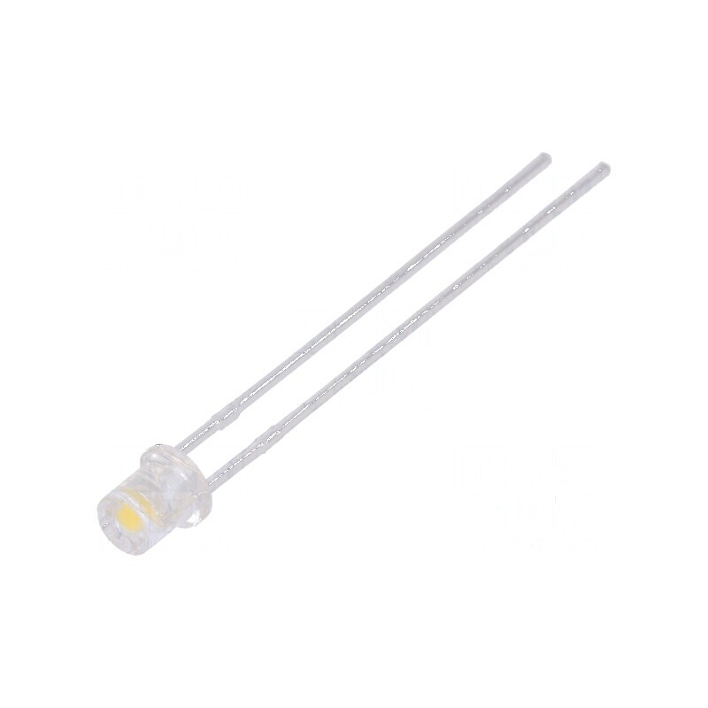 LED 3mm alb neutru 780-1300mcd 100° plat | Electronic-mag.ro | Componente Electronice