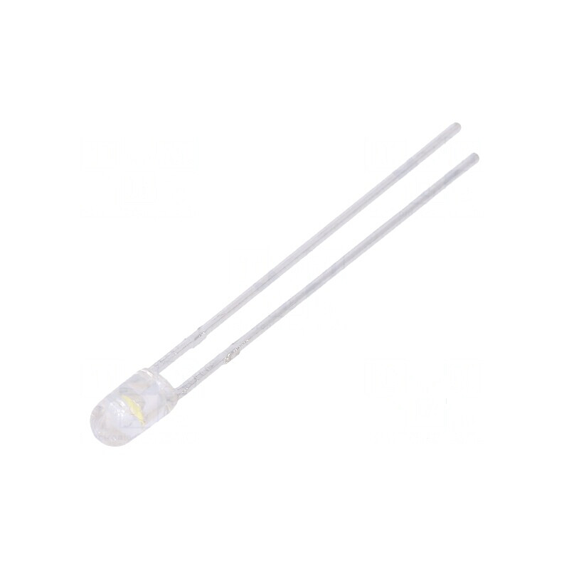 LED 3mm alb rece 5000-8500mcd 30° convex | Electronic-mag.ro | Componente Electronice