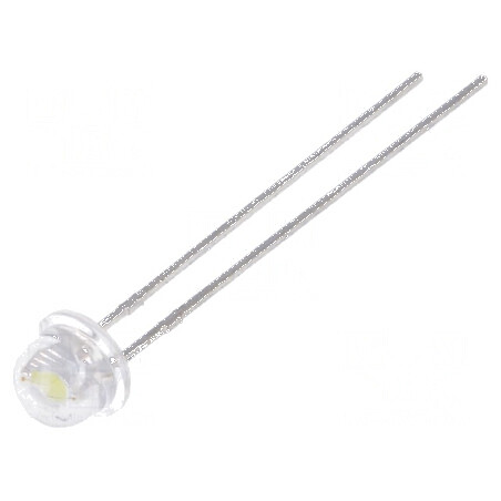 LED 4,8mm alb rece 1300-2200mcd 90° convex | Electronic-mag.ro | Componente Electronice