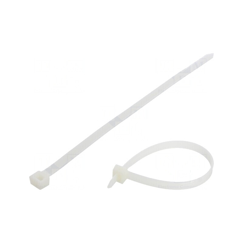 Colier de strângere poliamidă 213mm x 7,6mm 533N naturală | Electronic-mag.ro | Componente Electronice