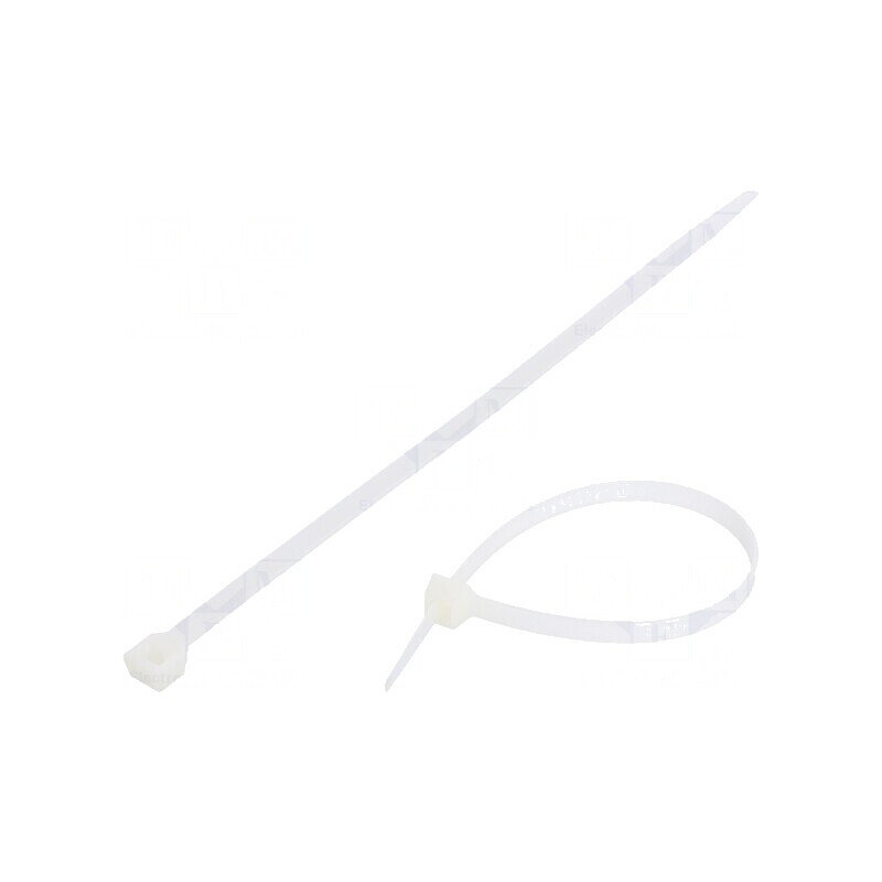 Colier de strângere poliamidă 250mm 7,6mm 533N naturală | Electronic-mag.ro | Componente Electronice
