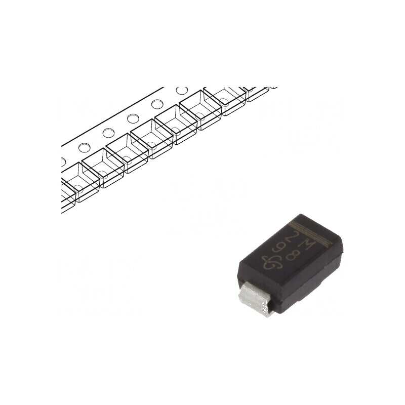 Diodă redresoare SMD 1kV 2A DO214AC SMA Ufmax 0,95V | Electronic-mag.ro | Componente Electronice