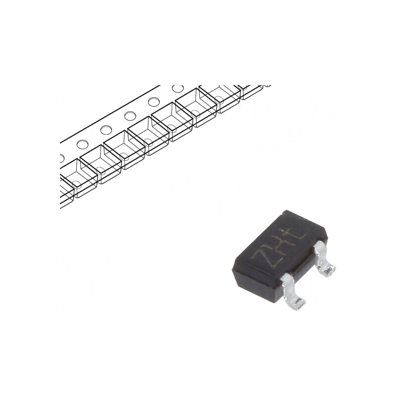 Tranzistor PNP bipolar BRT 50V 0,5A SC70 SOT323 R1 1kΩ | Electronic-mag.ro | Componente Electronice