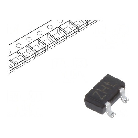 Tranzistor PNP bipolar BRT 50V 0,5A SC70 SOT323 R1 1kΩ | Electronic-mag.ro | Componente Electronice