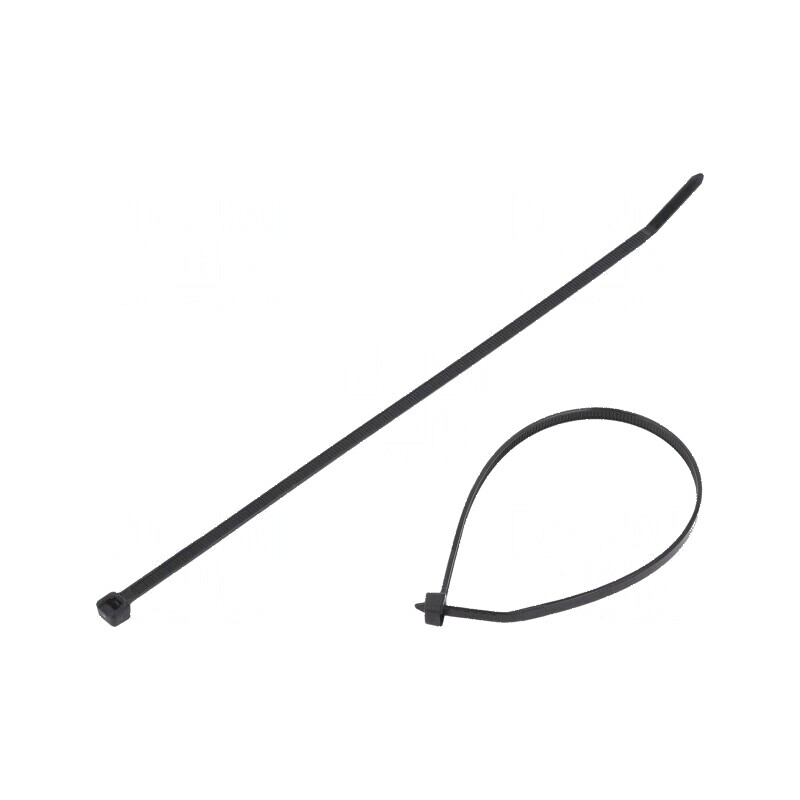 Colier de strângere poliamidă 203mm, 3,6mm, 178N, negru | Electronic-mag.ro | Componente Electronice